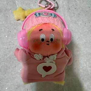 Twinkle Pink Heart Outfit Bag Charm Keychain